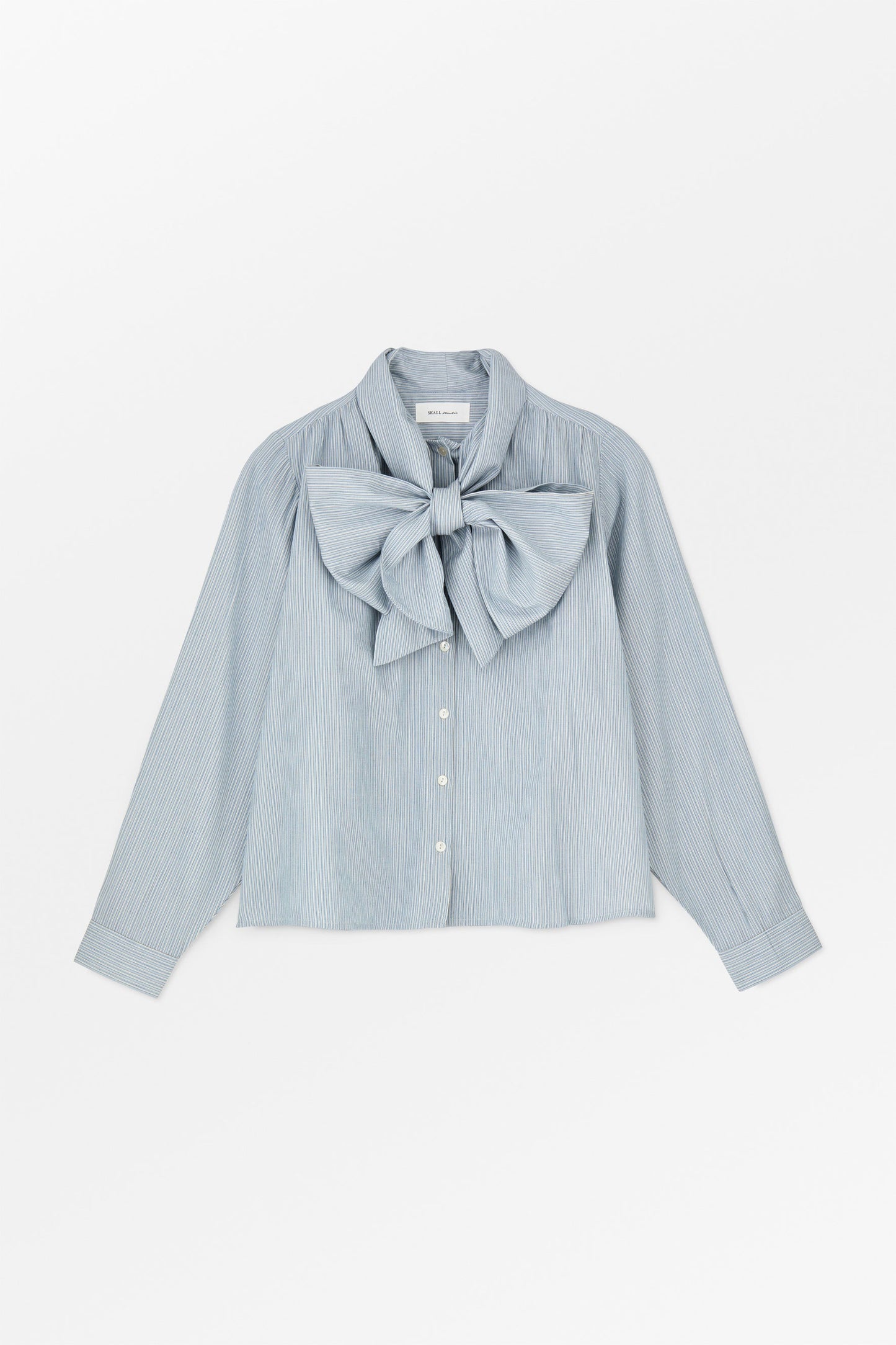 Skall Studio | Dalia Bow Shirt - Tiny Blue