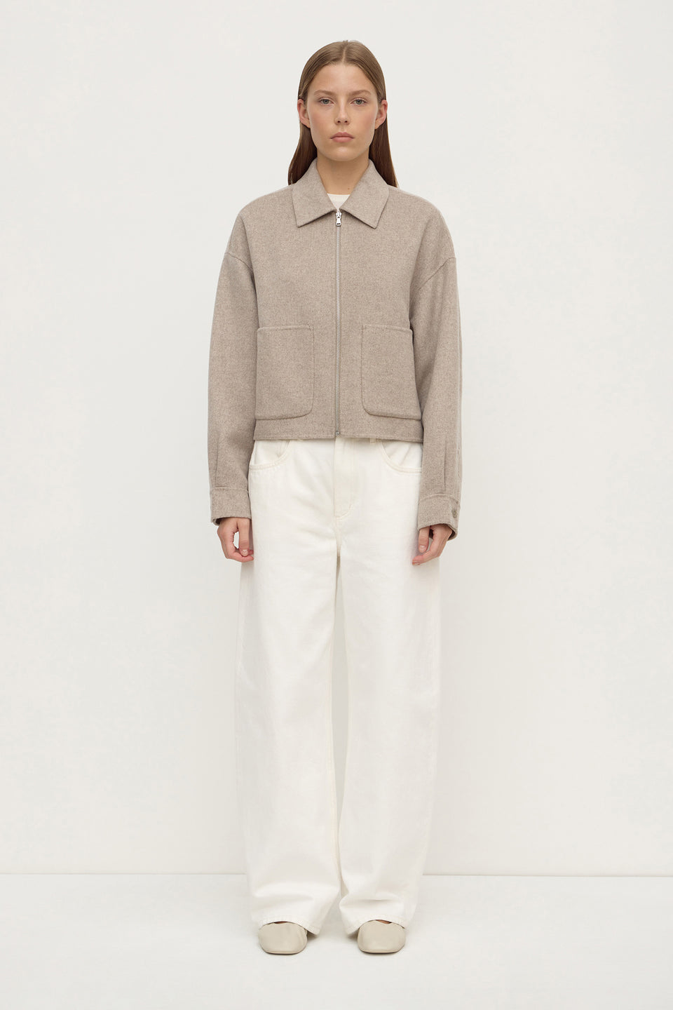 Assembly Label | Dallas Wool Jacket - Pebble