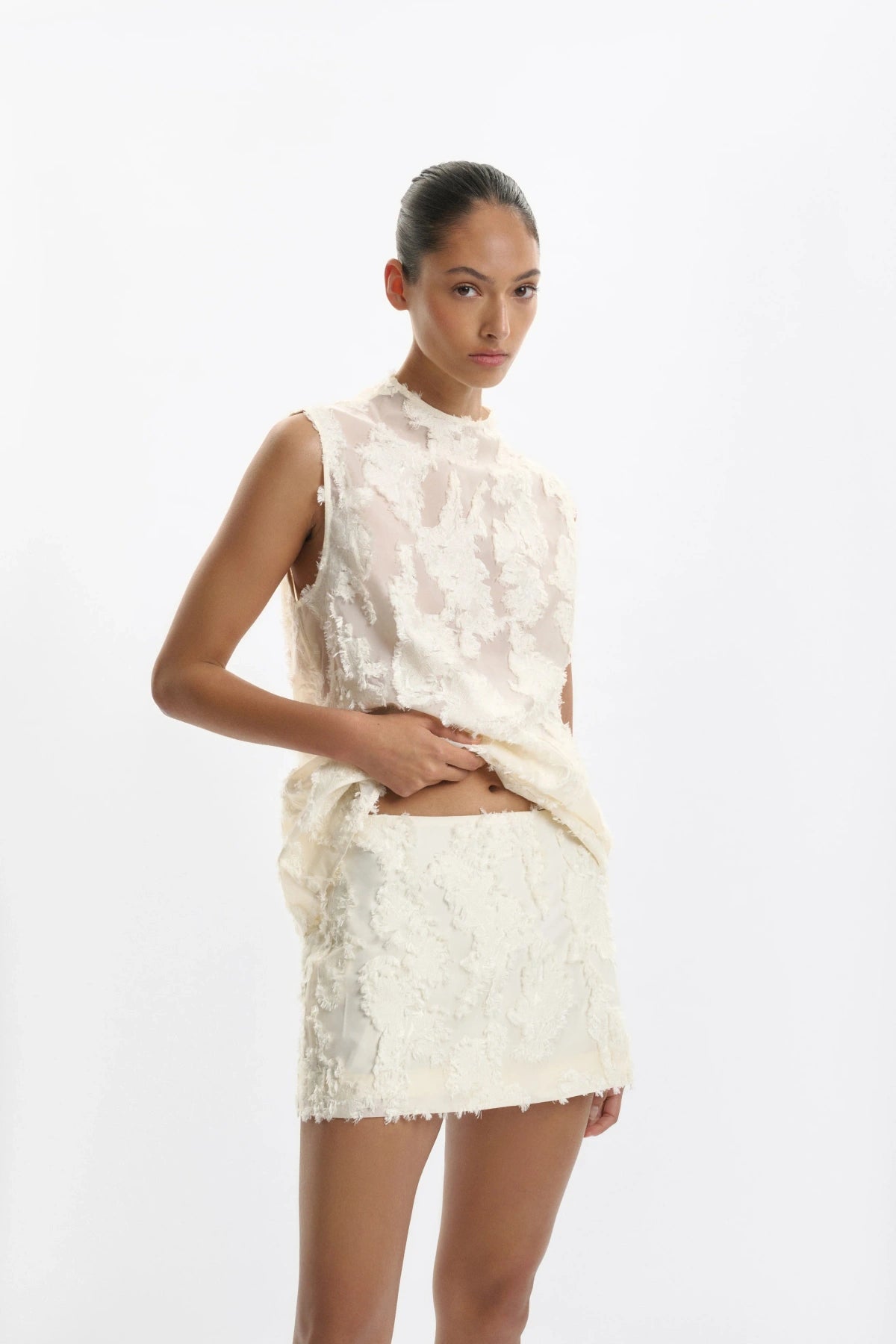 One Of Others | Heather Mini Skirt - Vanilla