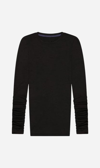Rebe | New Ruched LS Tee - Black