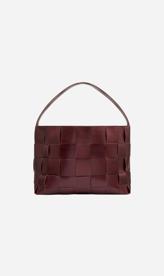 St Agni | Woven Mini Tote - Plum