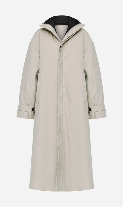 Wynn Hamlyn | Quilted Trench Coat - Taupe