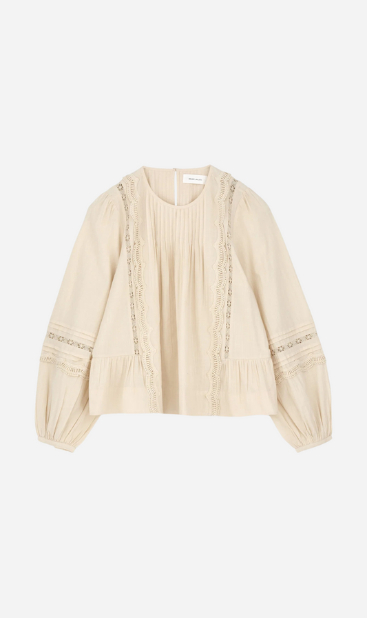 Skall Studio | Leaf Blouse - Antique Beige