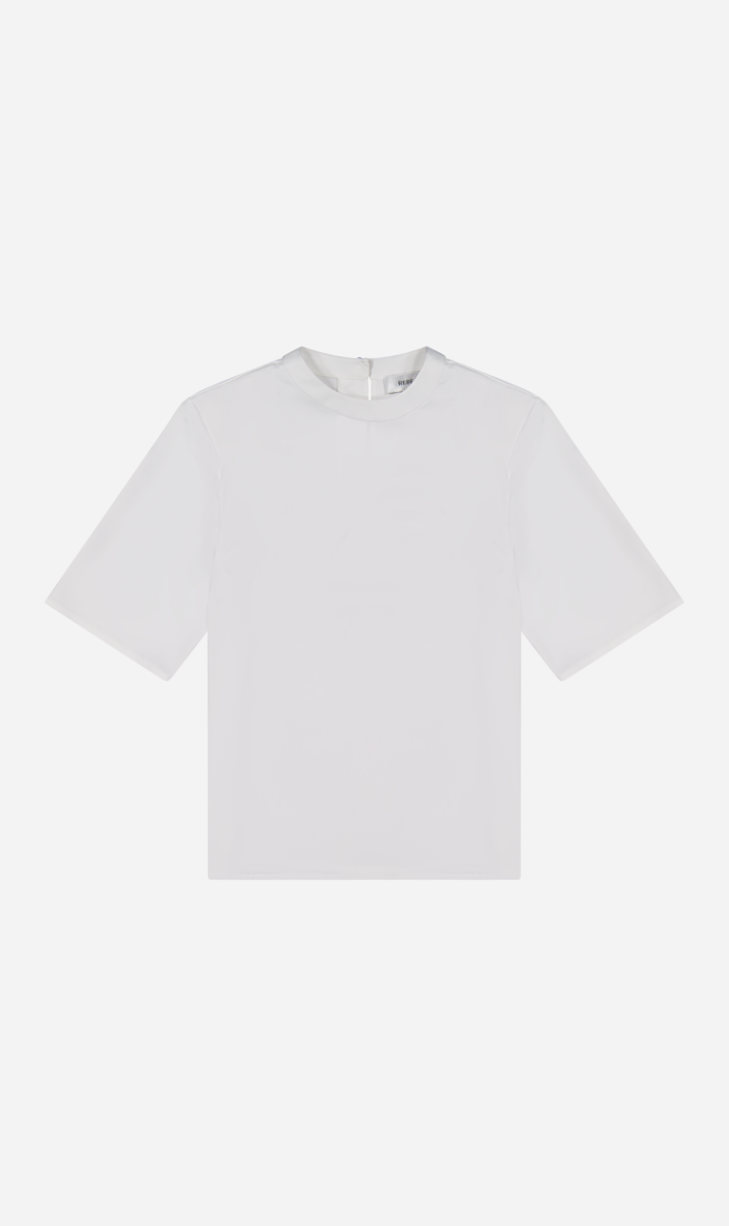 Rebe | Satin Shoulder Top - Ivory