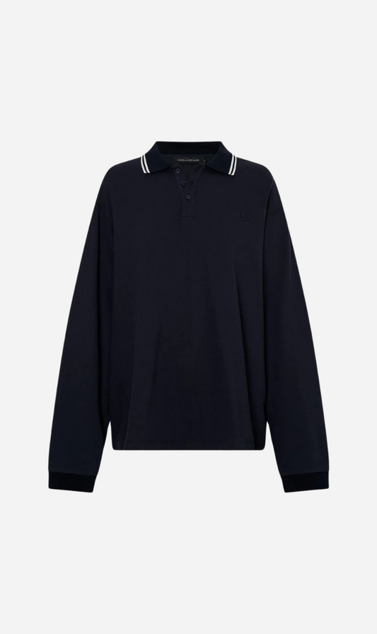 Camilla and Marc | Aqui Long Sleeve Monogram Top - Midnight Navy