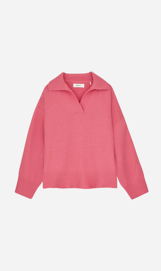 Skall Studio | Dean V-Neck Jumper - Hot Pink