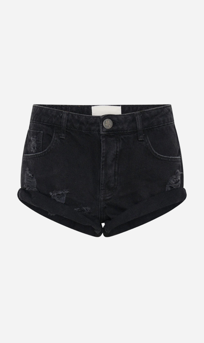 One Teaspoon | Bandit Low Waist Denim Short - Double Black