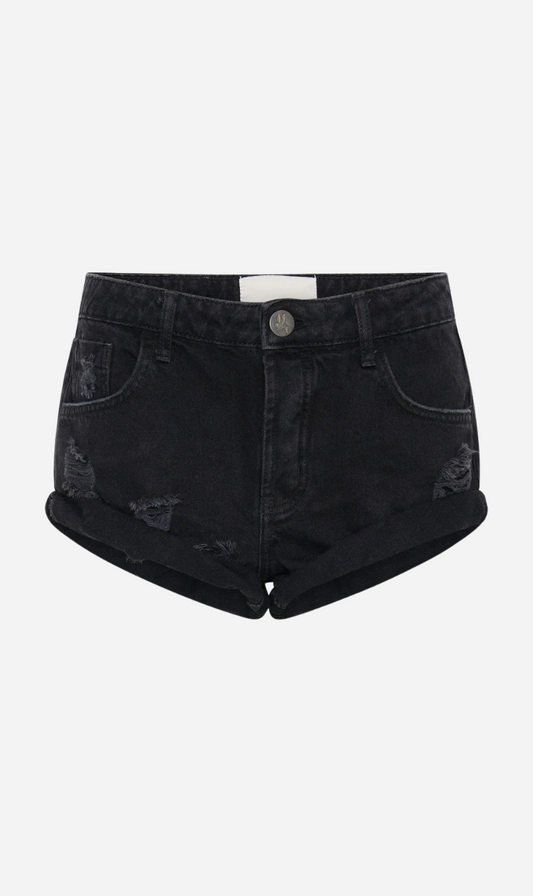 One Teaspoon | Bandit Low Waist Denim Short - Double Black