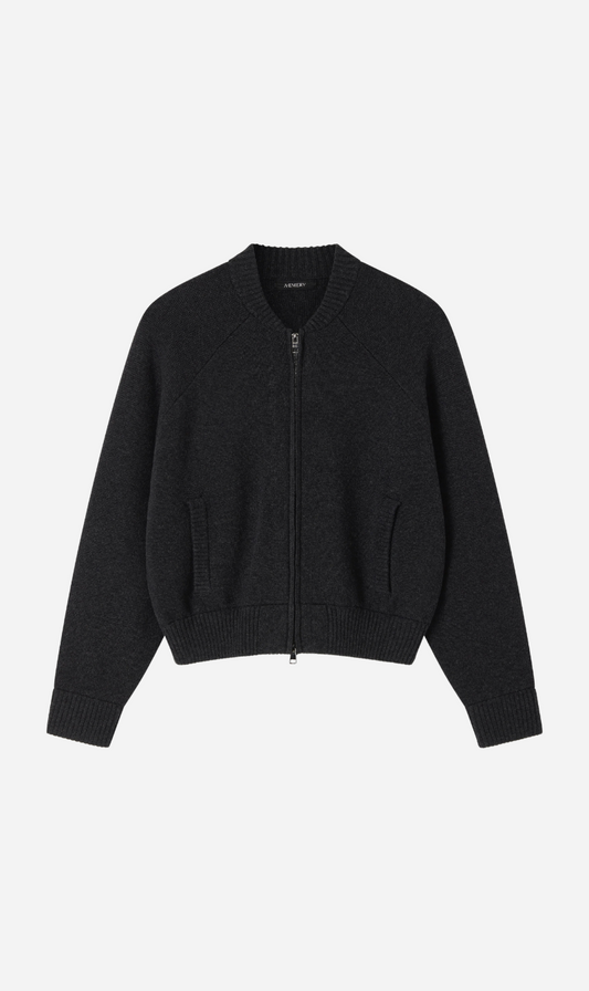 A. Emery | The Herman Knit Bomber - Charcoal Melange