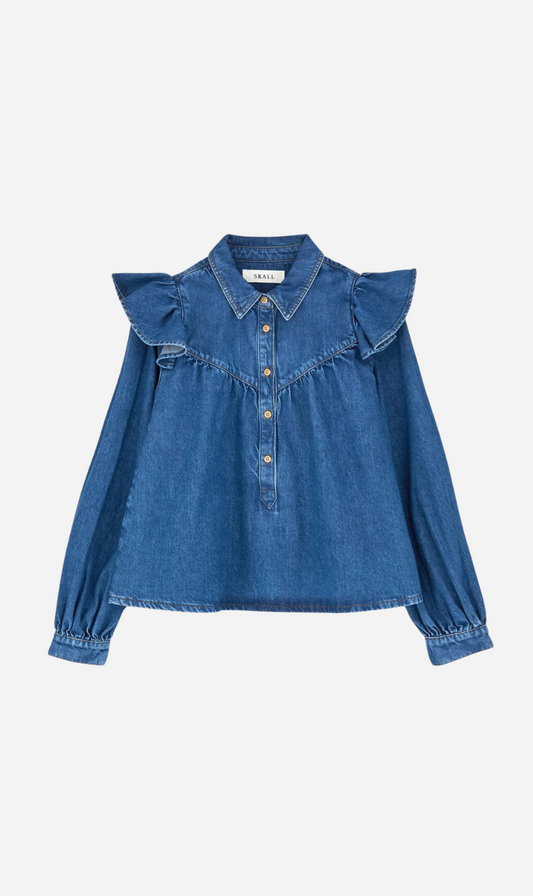 Skall Studio | Mille Blouse - Vintage Washed Blue
