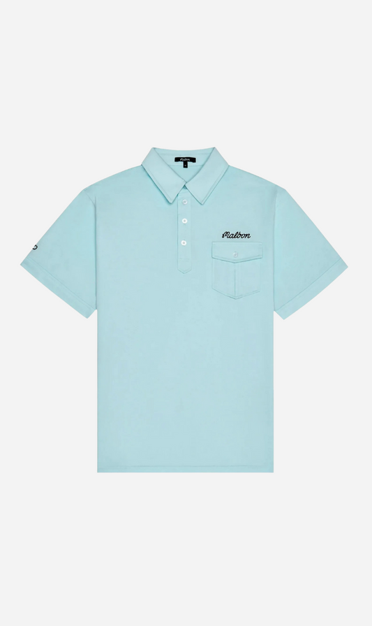 Malbon | Jesper Parnevik Pocket Polo - Aqua Blue