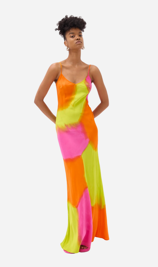 Gary Bigeni | Milka Cami Dress - Hand Painted Neon