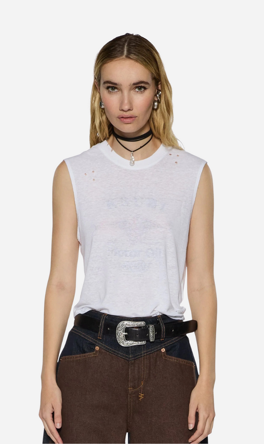Ksubi | Motor Oil Moss Tank - White