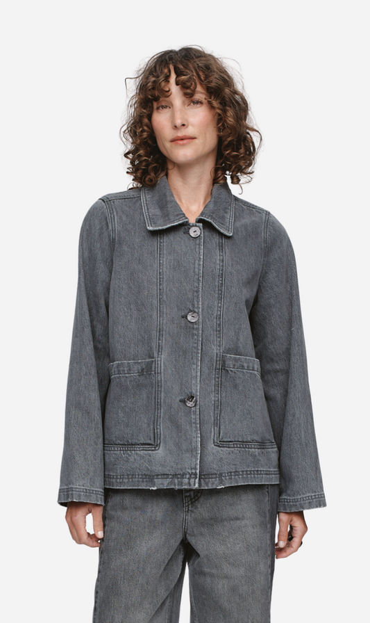 Marle | Cropped Pea Jacket - Stone