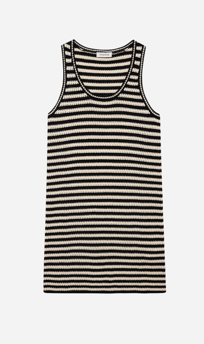 Anine Bing | Arie Dress - Black & Ivory Stripe