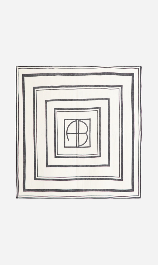Anine Bing | Eliza Sarong - Ivory & Black Monogram