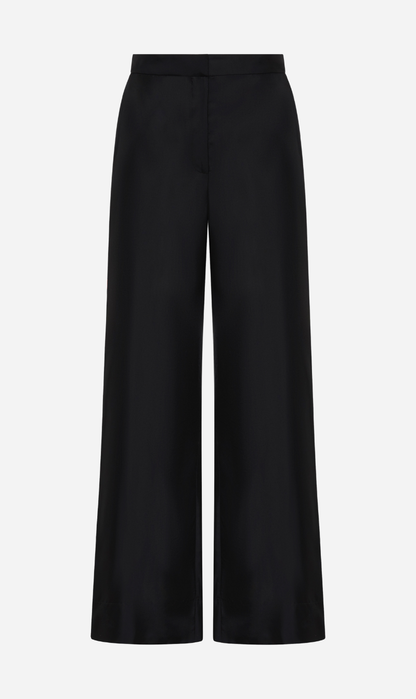 St Agni | Silk Twill Pants - Black