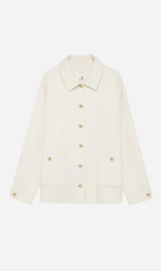 Anine Bing | Luca Jacket - Ivory Cashmere Blend