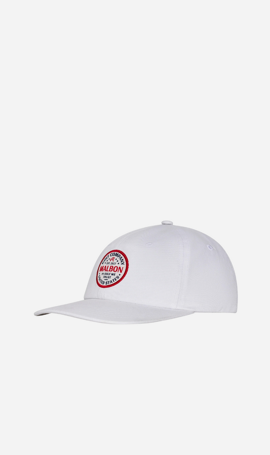 Malbon | In Golf We Trust Painters Hat - White