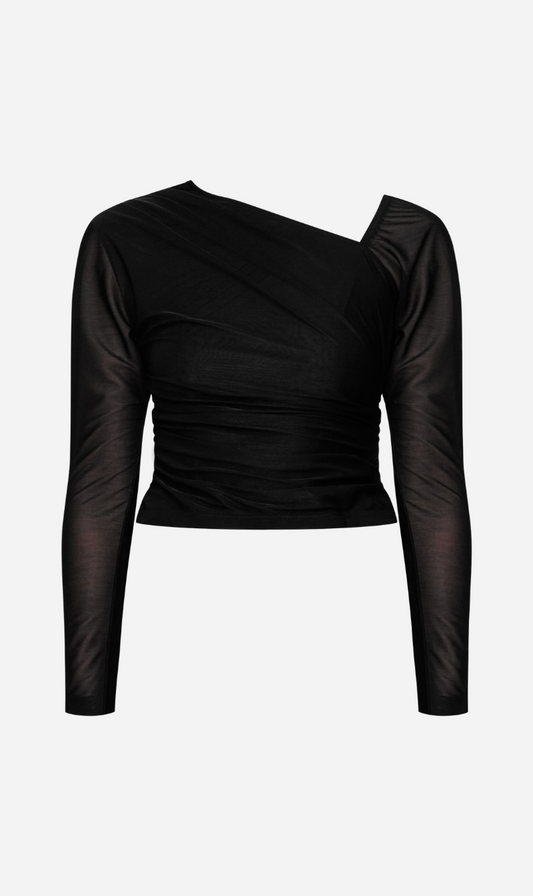 Wynn Hamlyn | Eva Long Sleeve Top - Black