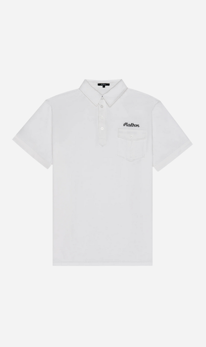 Malbon | Jesper Parnevik Single Pocket Mercerised Cotton Jersey Polo - White