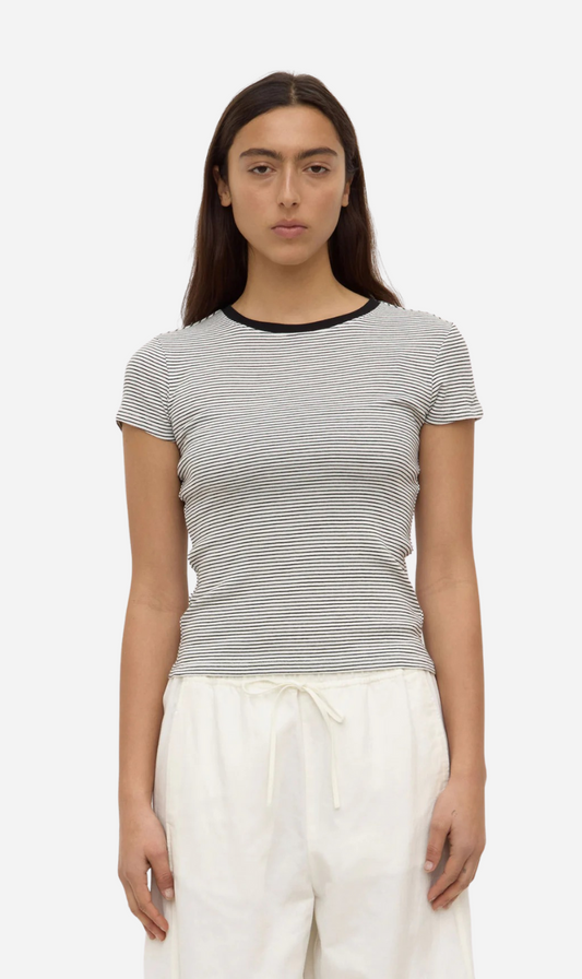 Assembly Label | Thelma Stripe Tee - Black/White