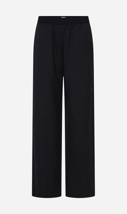 St Agni | Tailored Active Pants - Black Pinstripe
