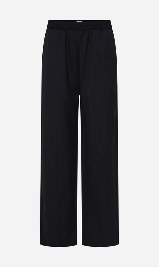 St Agni | Tailored Active Pants - Black Pinstripe