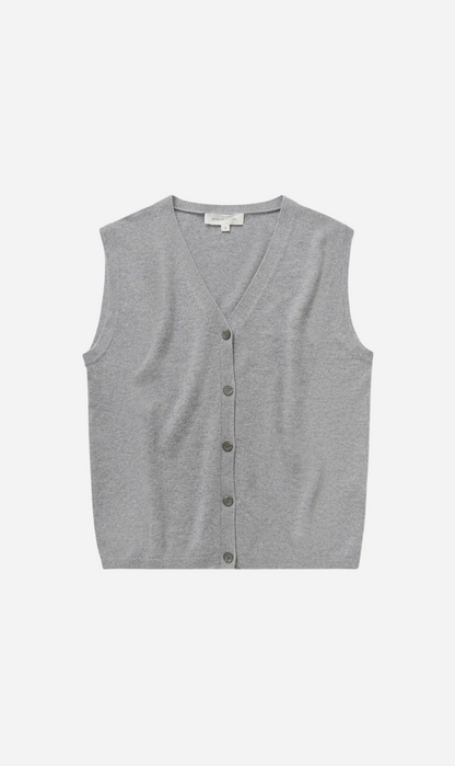 Assembly Label | Lara Cashmere Knit Tank - Grey Marle