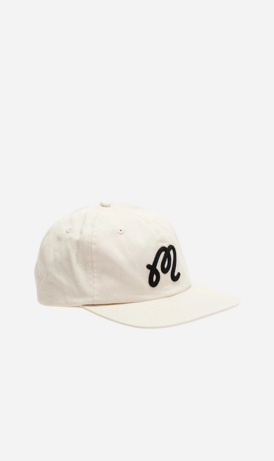 Malbon | M Script Chainstitch Painters Hat - Ivory