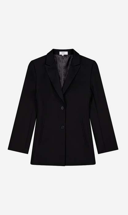 Rebe | Long Line Blazer - Black