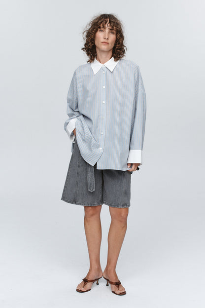 Marle | Edie Shirt - Bleu Stripe