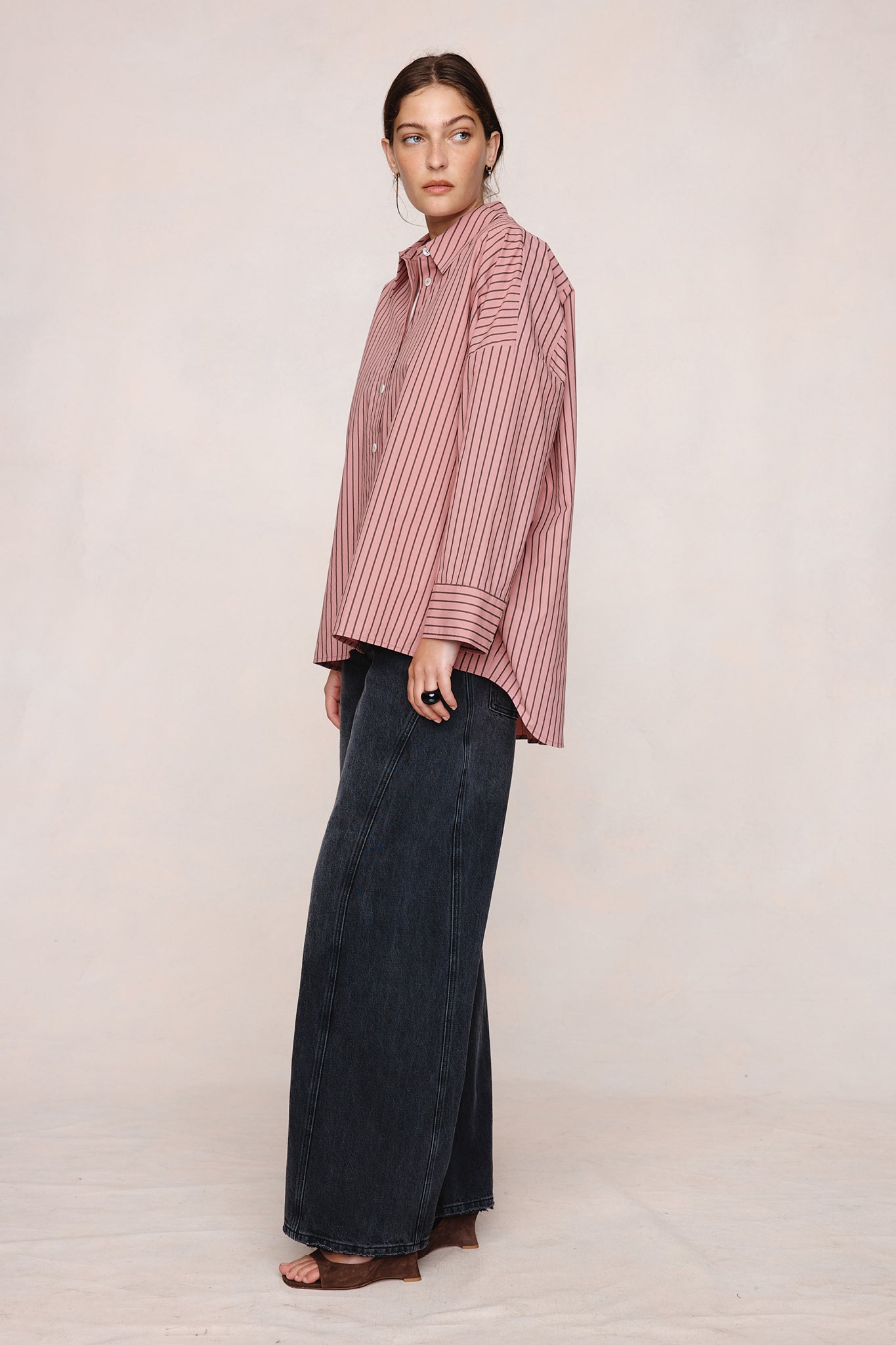 Marle | Edie Shirt - Rosewood Stripe