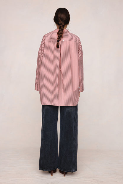 Marle | Edie Shirt - Rosewood Stripe
