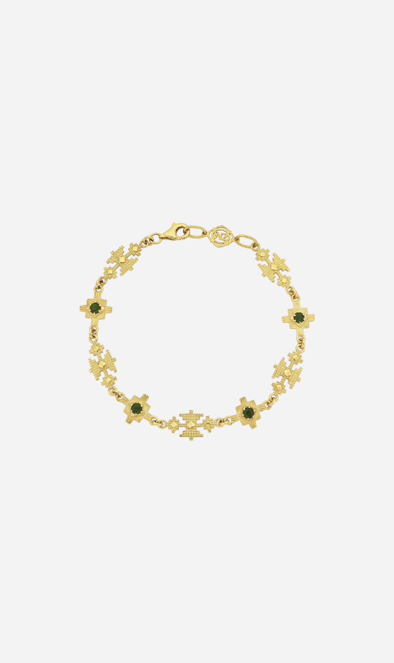 Zoe & Morgan | Ayllu Bracelet - Gold/Chrome Diopside