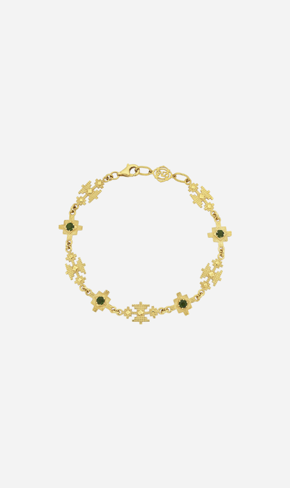 Zoe & Morgan | Ayllu Bracelet - Gold/Chrome Diopside