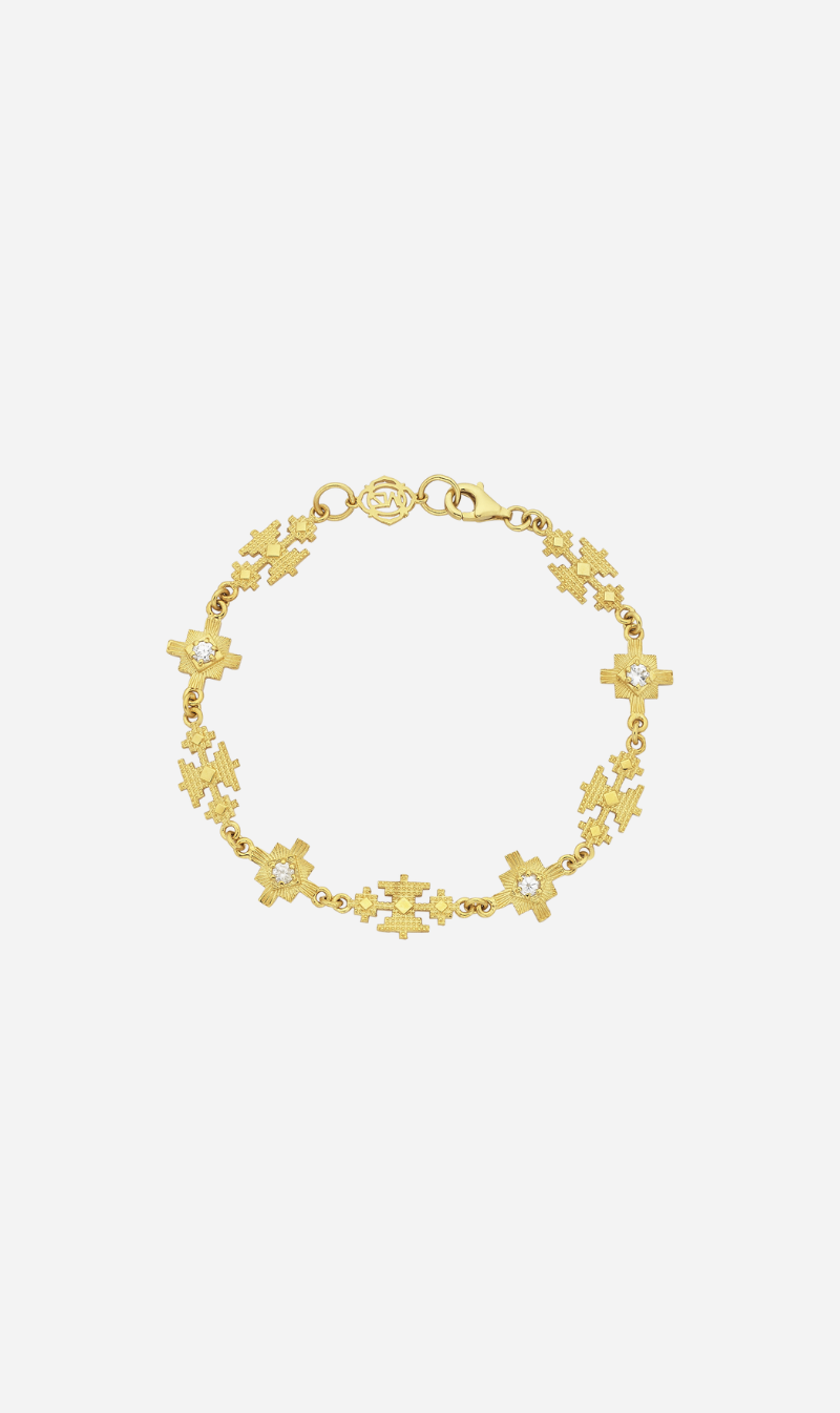 Zoe & Morgan | Ayllu Bracelet - Gold/White Zircon