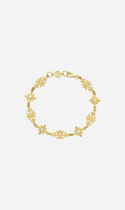 Zoe & Morgan | Ayllu Bracelet - Gold/White Zircon