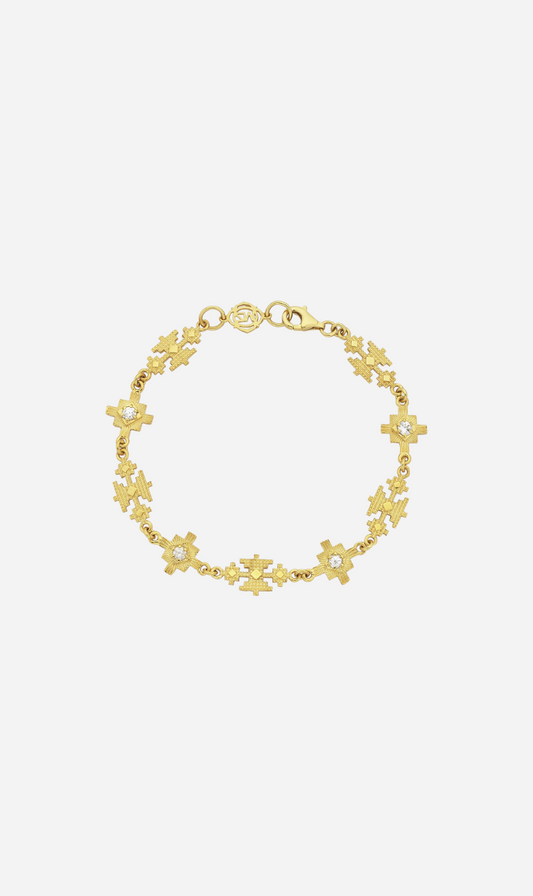 Zoe & Morgan | Ayllu Bracelet - Gold/White Zircon