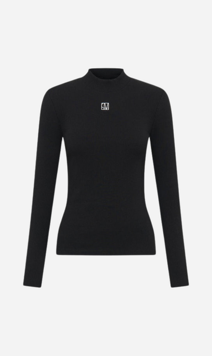 Camilla and Marc | Nora Rib Long Sleeve Top - Black