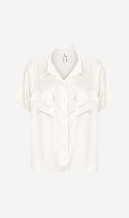 Kat The Label | Gracie Short Sleeve Shirt - Ivory