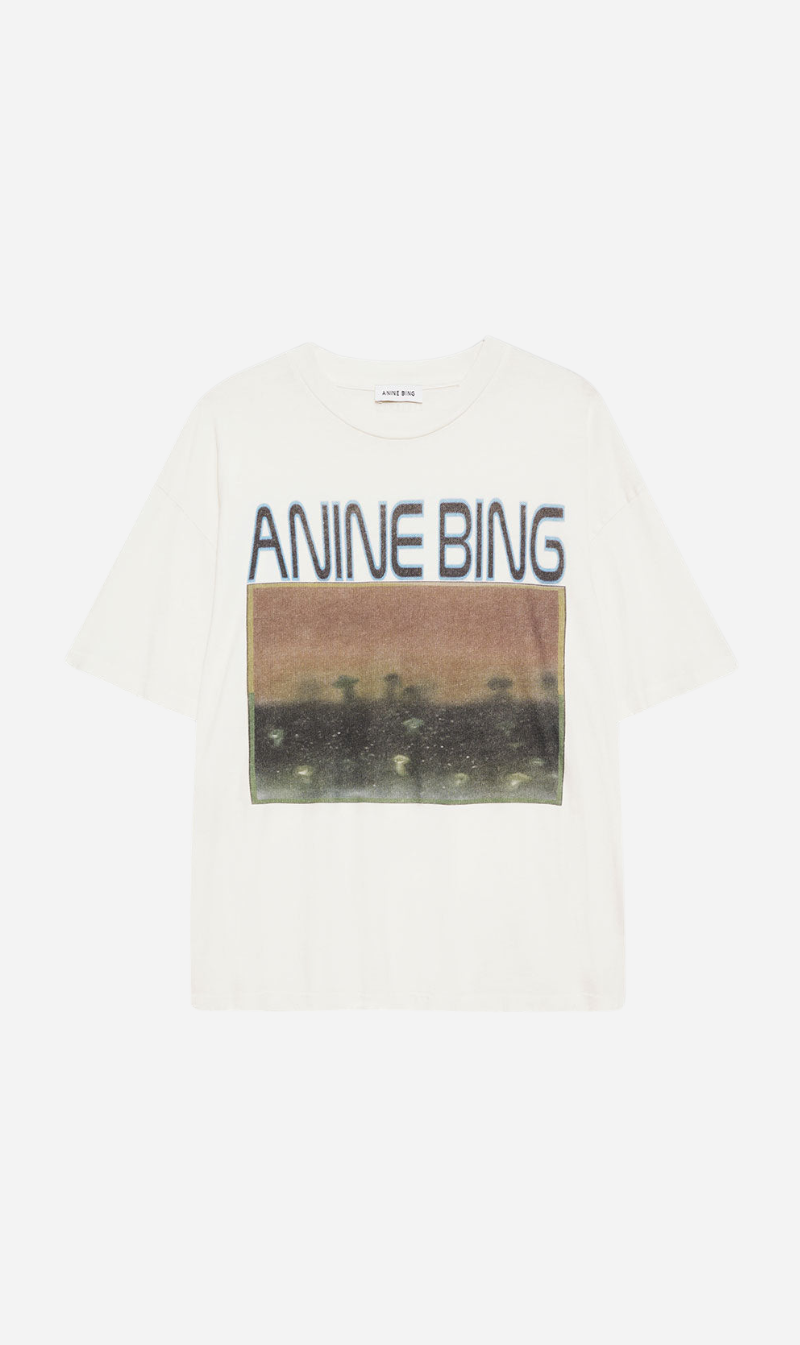 Anine Bing | Cade Tee Mushrooms - Off White