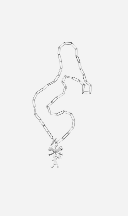 Karen Walker | Girl With The Bow Necklace 45cm - Silver