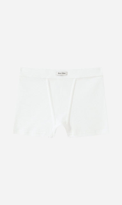 Dear Dylan | Organic Mid Rise Boyfriend Short - Blanc