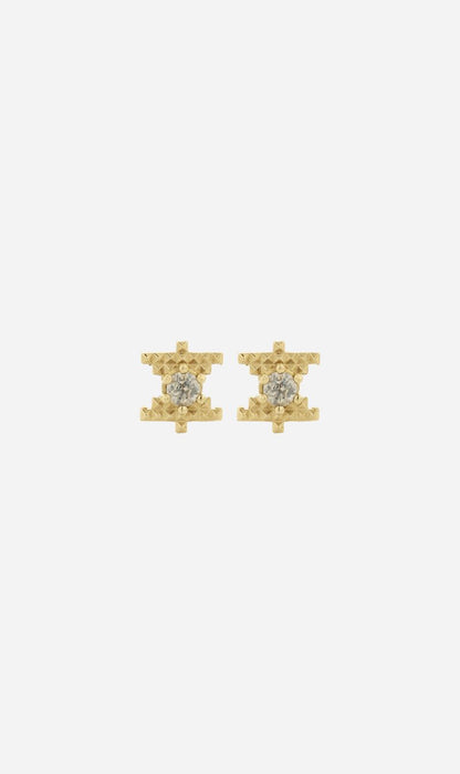 Zoe & Morgan | Inti Stud - Gold Peach Zircon