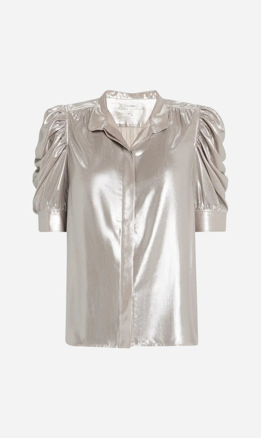 Frame | Gillian Top - Silver Lame