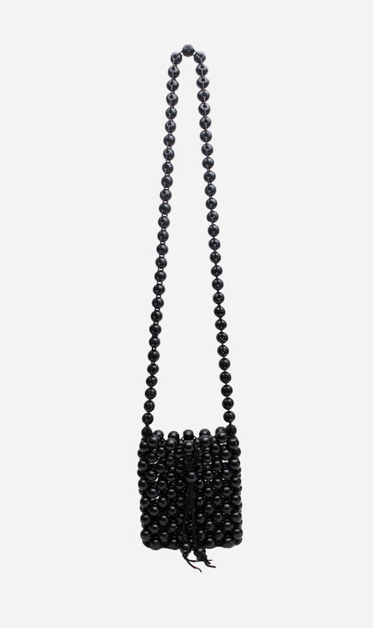 La Tribe | Beaded Crossbody Bag - Black