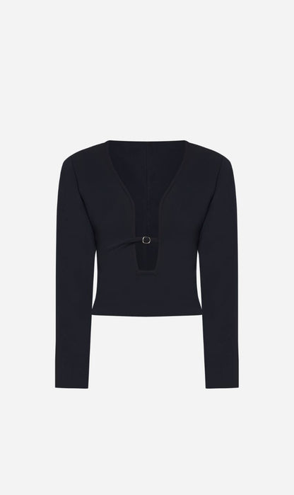 Wynn Hamlyn | Beck Longsleeve Top - Black