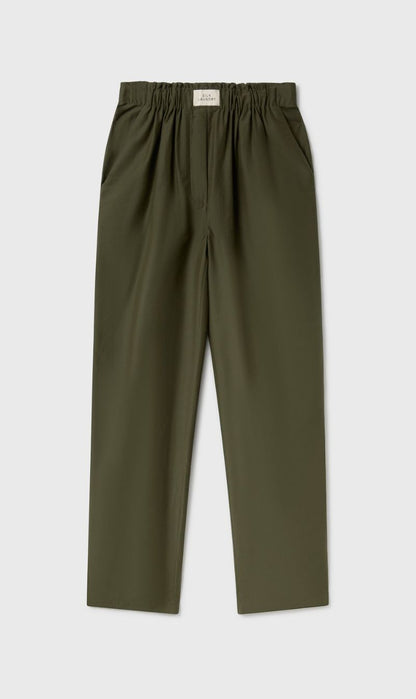 Silk Laundry | Cotton Silk Paper Bag Pants - Pine