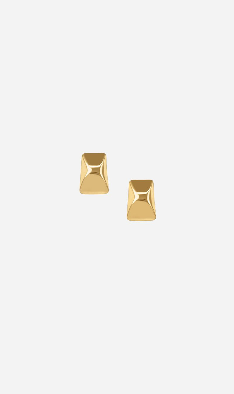 Anine Bing | Curved Rectangle Earrings - Gold